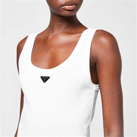 prada triangle tank top|Natural Linen And Cotton Tank Top .